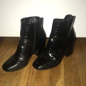 SHEIN faux leather booties!